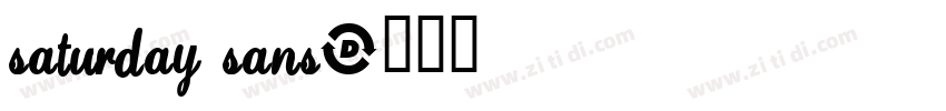 saturday sans字体转换